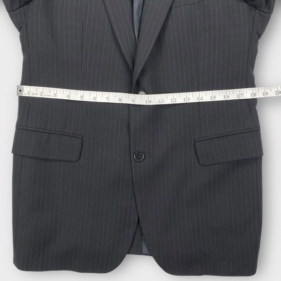 Brooks Brothers Blazer Mens 40R Slim Pinstripe 346 Stretch Black Sport Jacket - Picture 12 of 16